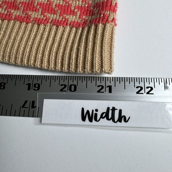 Janie and Jack Girls 4 Knit Cape Pink Coral Houndstooth Bow Preppy Classic - Picture 10 of 14